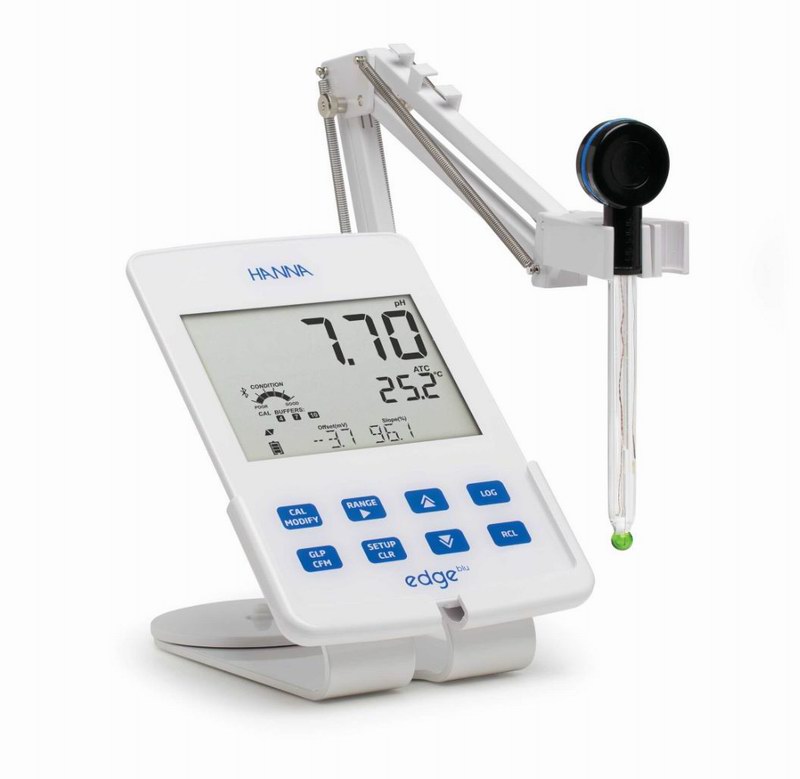 蓝牙系统酸度pH-温度°C测定仪